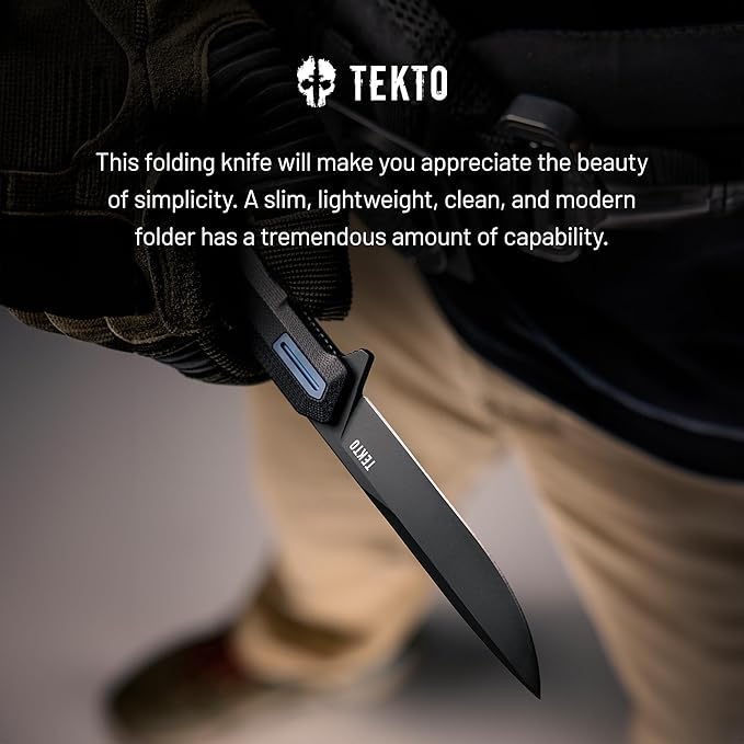 F2 Bravo Folding Pocket Knife - D2 Steel Blade, Ceramic Ball Bearings - EDC - Snap, Swift Flip for