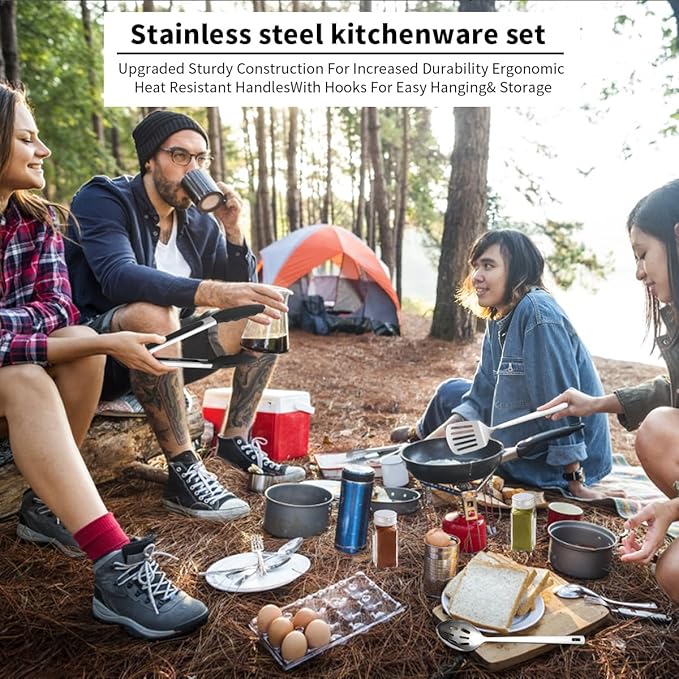 Camping Essentials Accessories Camping Gear Must Haves, Cooking Utensils Set Rv Camping Kitchen