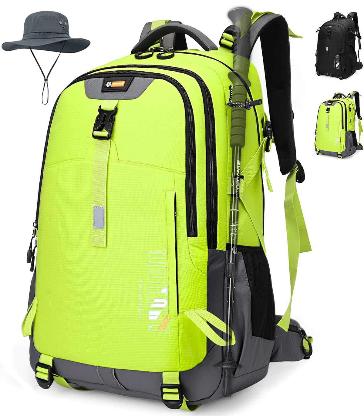 Super Eager Hiking Backpack - 50L, Waterproof, Green - product view 1