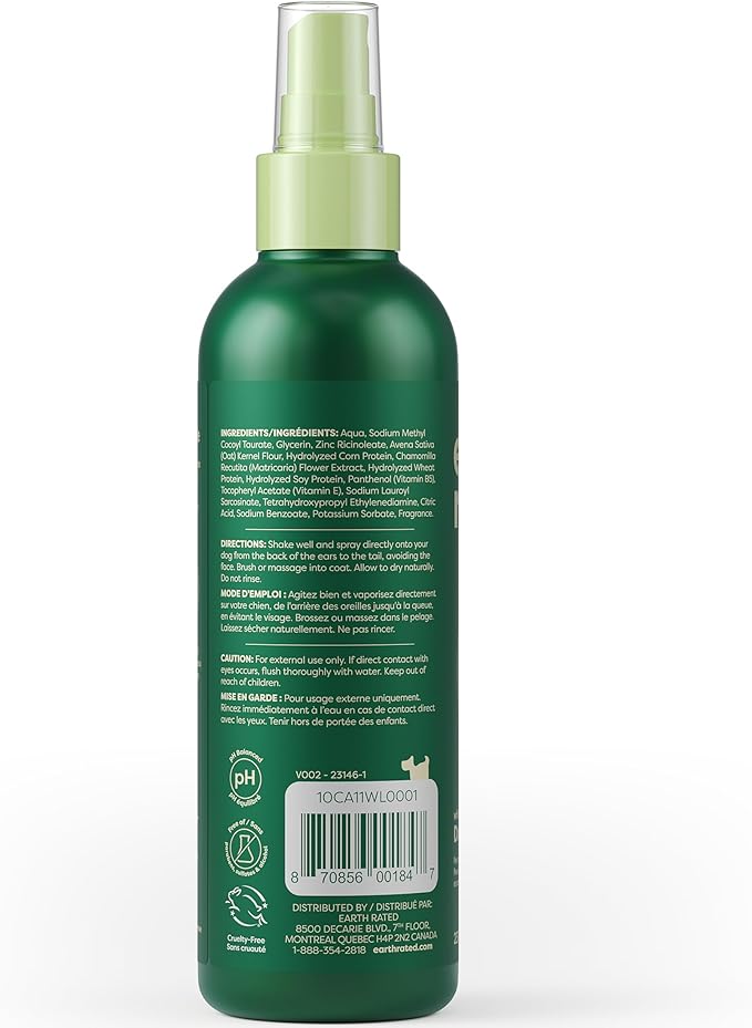 Earth Rated Dog Deodorizing Conditioner Spray, Conditioning & Odor-Eliminating Perfume for Dogs