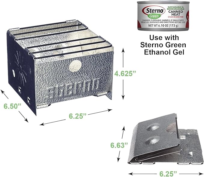 Sterno Foldable Portable Camping Stove - Easy-to-Assemble Outdoor Cooking Stove for Camping