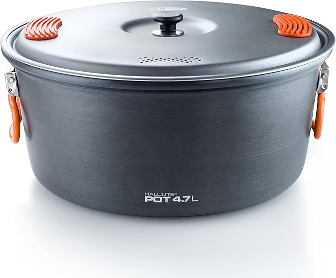 GSI Outdoors Halulite Aluminum Pot, Lightweight Hard Anodized Aluminum Camp & Backpacking Cookware