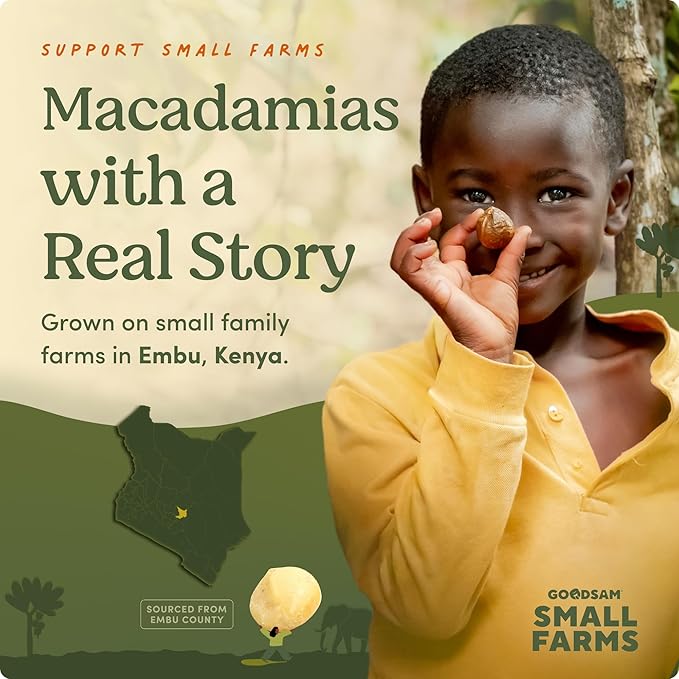 goodSAM Organic Raw Macadamia Nuts ??Unsalted, Whole Nuts ??Buttery Creamy Flavor ??Sustainably