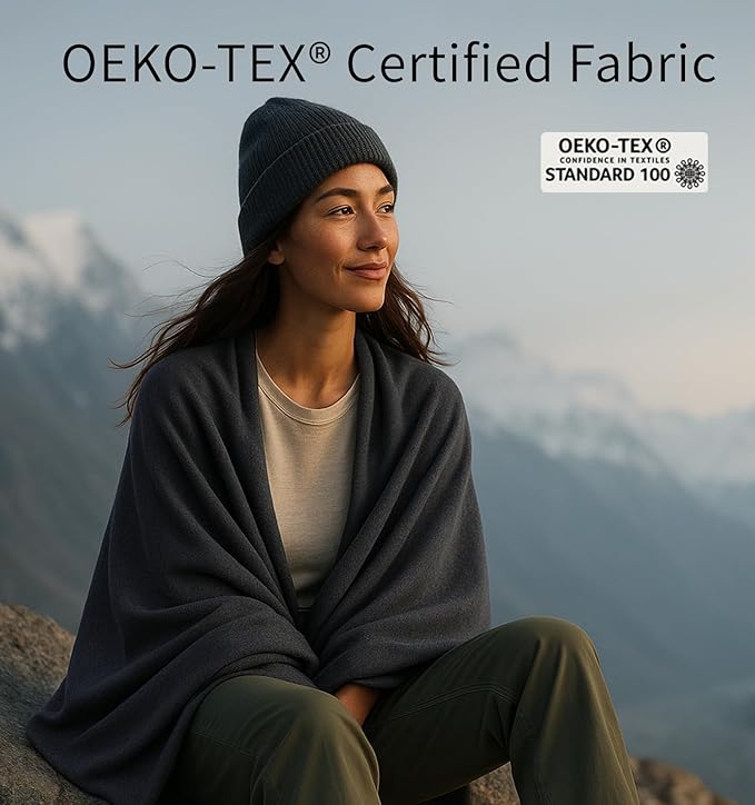 Travel Camping Blanket Lightweight and Breathable, 67 x 48 in Soft Airplane Flight Blanket for