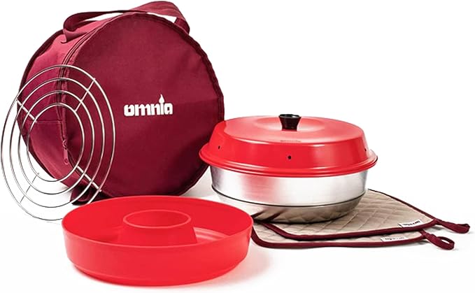 Omnia Kit 1, Set of 5 Products - Camp Oven, Silicone Mold, Potholders, Baking Grid and Storage Bag