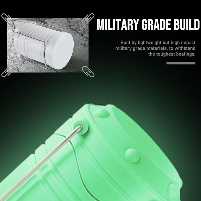 Lichamp LED Camping Lantern, 4 Pack Battery Powered Flashlight for Power Outages, Portable