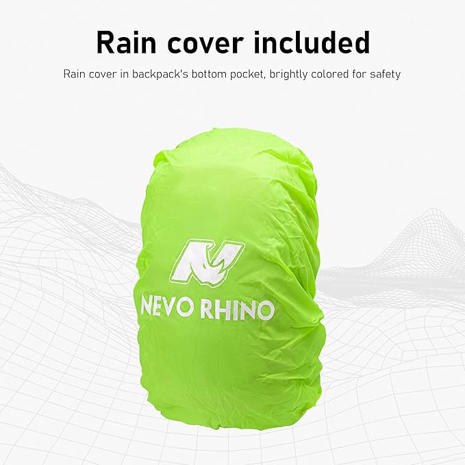 N NEVO RHINO Hiking Backpack 20L Water Resistant Outdoor Day Pack,Lightweight Travel Small Backpack