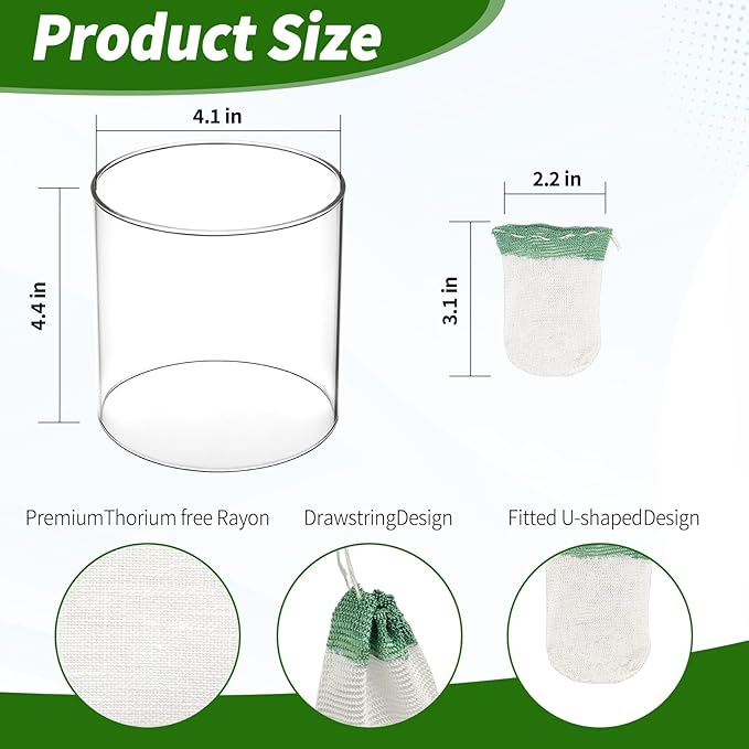 10 Propane Lantern Mantles and 1 Lantern Glass Globe Replacement Parts, Compatible with Coleman