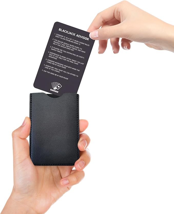 Metal Blackjack Strategy Card Stainless Steel Blackjack Basic Strategy Card/Book Allowed at The