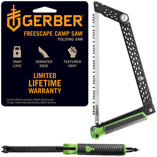 Gerber Freescape Camp Saw Folding Hand Saw for Backpacking Hiking Camping Pruning and Bushcraft