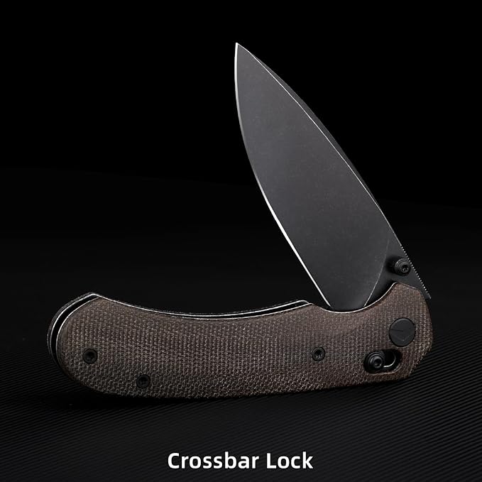 Folding Knife,Pocket Knife,3.31??154CM Blade,Erogonomic Canvas Micarta Handle,Survival Camping