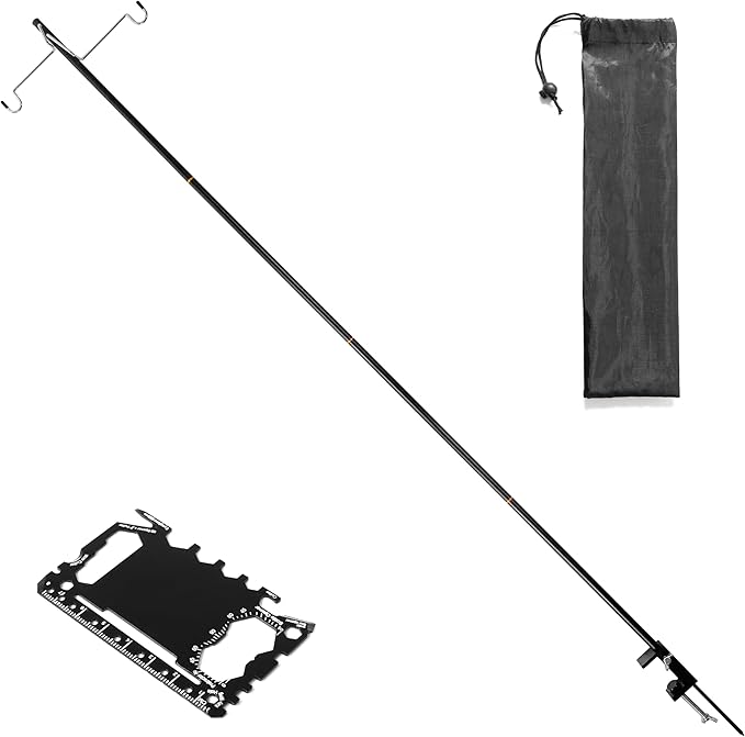 Phuma Camping Lantern Stand Hanging Pole for Portable Lamp - Folding Collapsible Outdoor Hanger