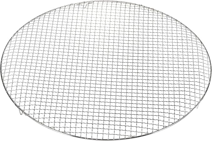 HARFINGTON Round Cooking Rack 21.7-inch Stainless Steel Cross Wire Barbecue Grill Net with 20mm