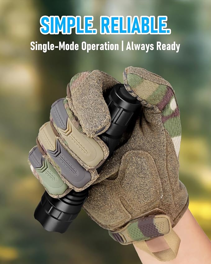 ULTRAFIRE Tactical Flashlight with Holster, Single Mode LED Flashlight 1000 High Lumen Duty