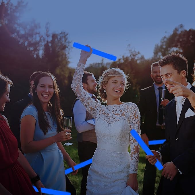 48Pack LED Glow Foam Sticks Bulk,Light Up Glow Sticks with 3 Flashing Modes,Blue Glow Wands Party