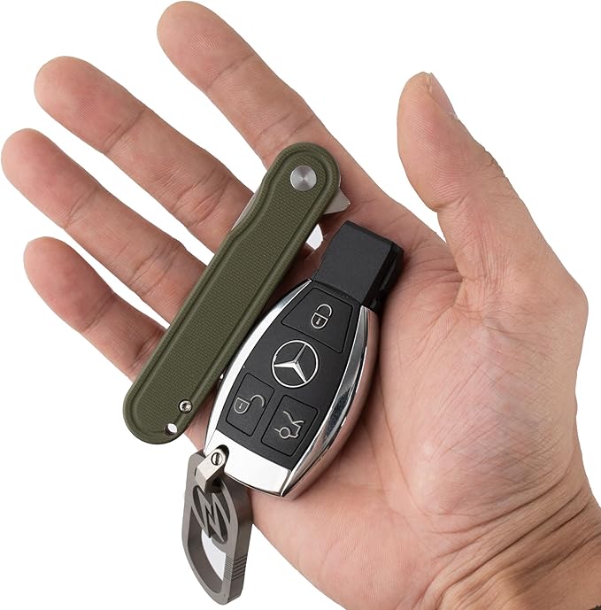 G040 Pocket Knife, 2.75'' D2 Steel Blade G10 handle, Small EDC Knife with Pocket Clip for Men