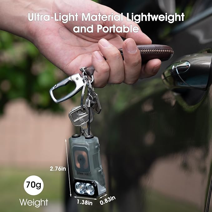WUBEN X3 Mini Rechargeable Flashlight with Charging Base 180 Degree EDC Keychain Flashlight Twist