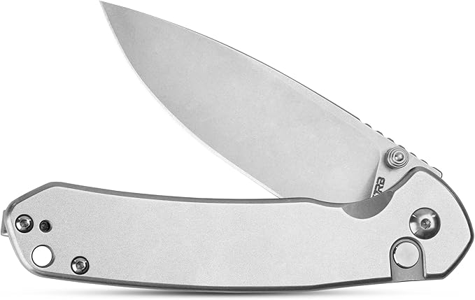 CJRB Folding Knife Pyrite (J1925) AR-RPM9 Balde and Stainless Steel Handle Button Lock EDC Pocket