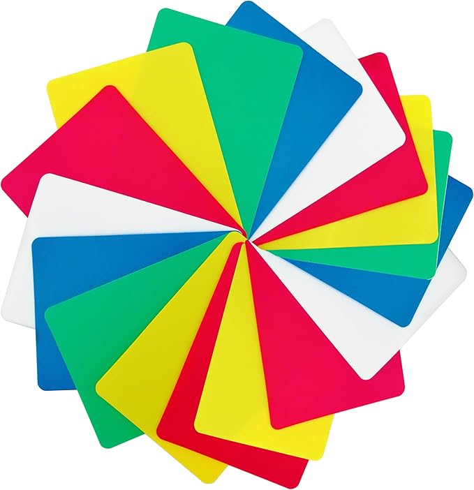 XANADU 15 Pack Plastic Poker Cut Cards Poker Size Casino Deck Cutting Cards with Smooth & Matte
