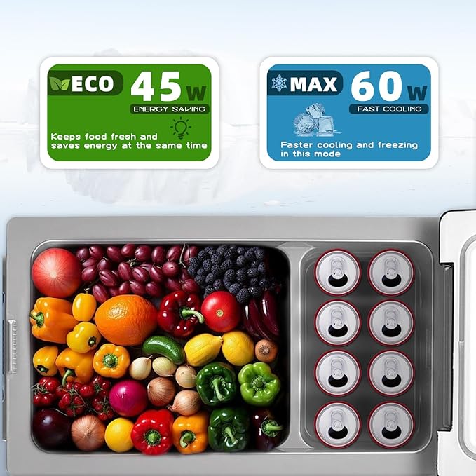 Alpicool CF55 Portable Freezer,12 Volt Refrigerator, 52 Quart (49.4 Liter) Fast Cooling 12V Car