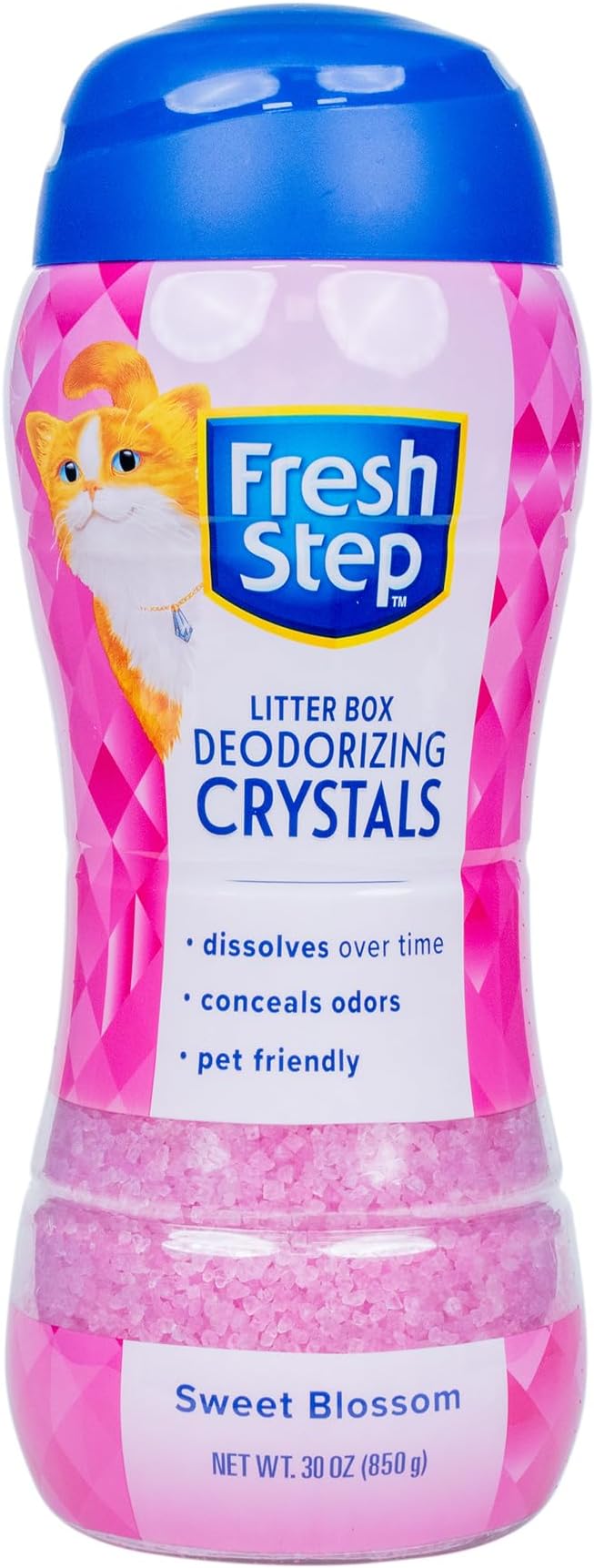 Fresh Step Cat Litter Crystals in Sweet Blossom Scent - Cat Litter Box Deodorizer - Combats Odors