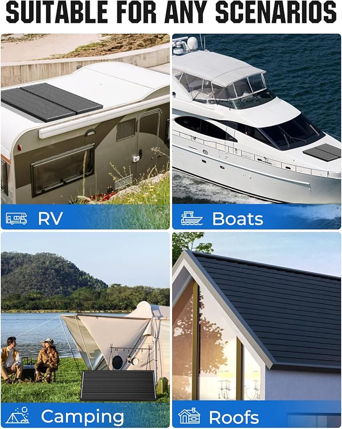 18BB N-Type 1000 Watt Solar Panel, 12V 10PCS 100W Solar Panels, 25% High-Efficiency