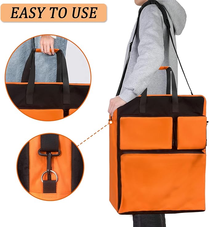 Padded Utility Solar Panel Bag,for Jackery 100 watt Solar Panel,Double Layer Design, Can Hold 2