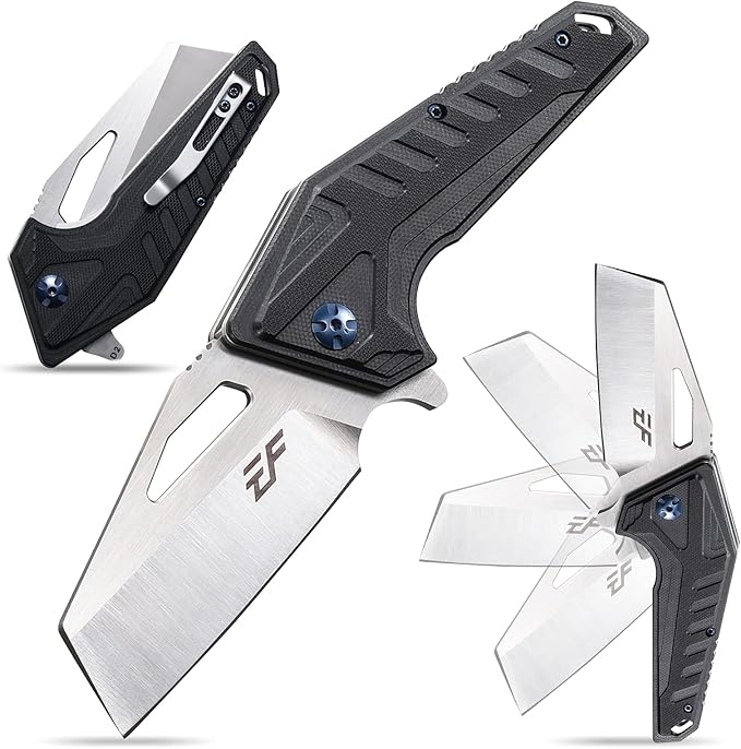 Eafengrow EF933 Pocket Folding Knife EDC D2 Steel Blade Knives G10 Handle Pocket Clip EDC Knife