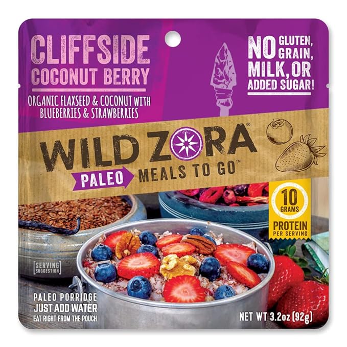 Wild Zora Paleo Freeze Dried Meals for Backpacking & Camping - Healthy Gluten Free & Grain Free