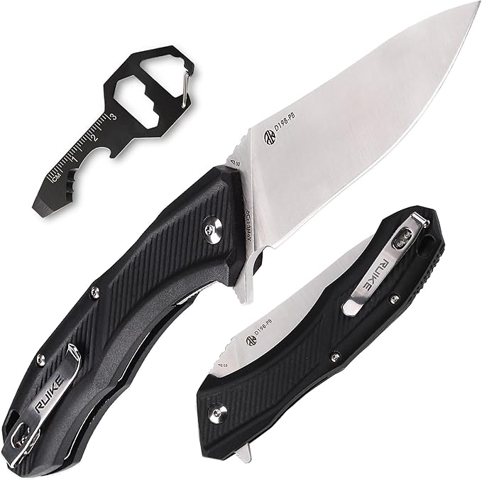 Ruike EDC Pocket Knife for Men,3.86 inch Big Blade,8Cr13 Stainless Steel,Liner Lock,Tactical