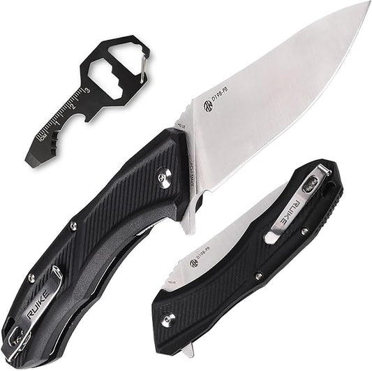 Ruike EDC Pocket Knife for Men,3.86 inch Big Blade,8Cr13 Stainless Steel,Liner Lock,Tactical