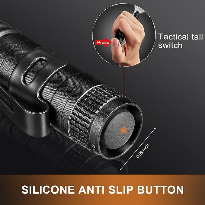 Honoson 10 Pieces Mini Pen Light Flashlight Small LED Pen Light Aluminum Pocket Flashlight with