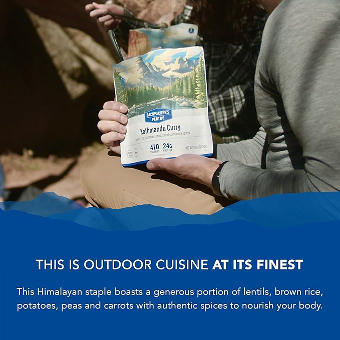 Backpacker's Pantry Kathmandu Curry, 2 Servings Per Pouch, Freeze Dried Food, 16 Grams of Protein