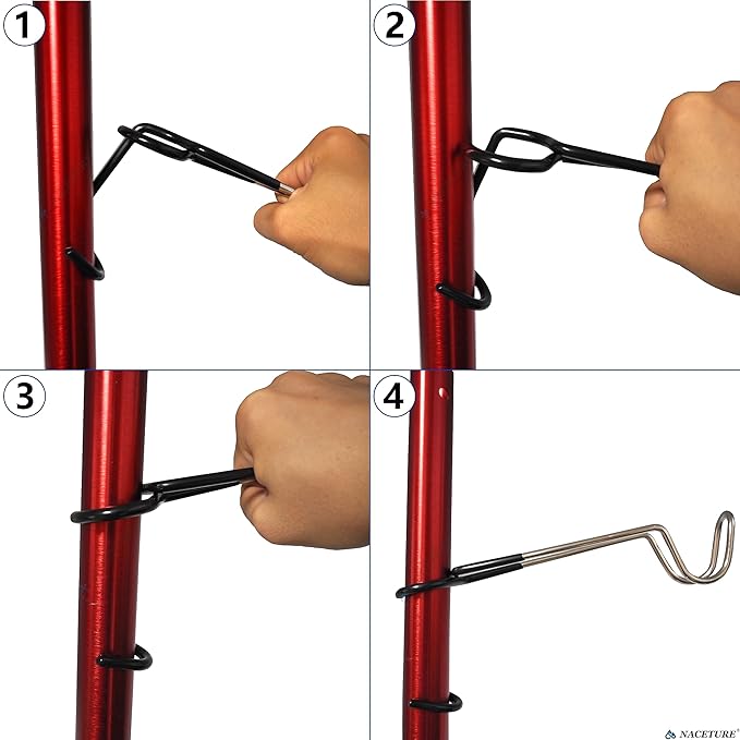 NACETURE Lantern Stand Hook Camping Light Pole – Heavy Duty Camping Lantern Stand Tent Camping