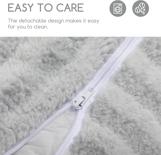 Hollypet Cat Bed Fluffy Plush Mutifuctional Double-Layer Soft Pet Couch Orthopedic Sofa Nest Beds