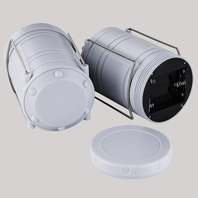 Lichamp LED Camping Lantern, 4 Pack Battery Powered Flashlight for Power Outages, Portable