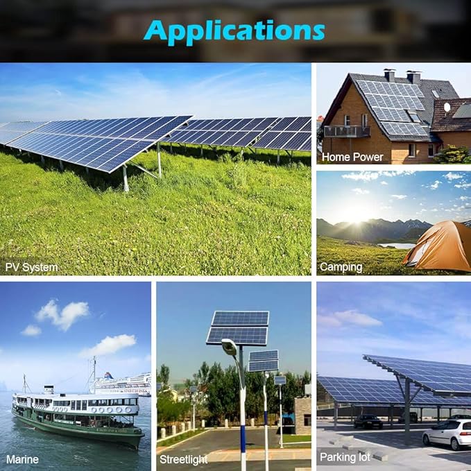 SUNGOLDPOWER 550W Solar Panel 10PCS,Monocrystalline,High Efficiency,IP68 Waterproof for Charing