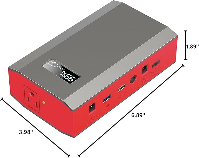 Portable Power Bank with AC Outlet, 65W 110V External Battery Pack 24000mAh Portable Laptop Charger
