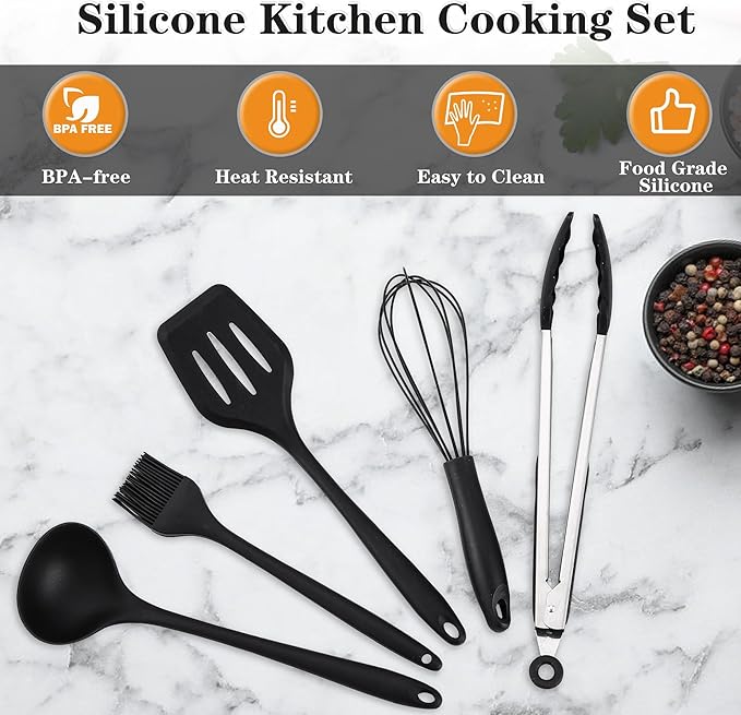 Camping Essentials Cookware Cooking Utensils Set - Portable Camp Kitchen Mess Kit Outdoor