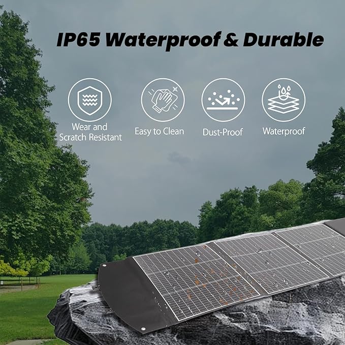 400 Watt Portable Solar Panel, 40V Foldable Solar Panel Charger with Kickstands, MC4 Output for