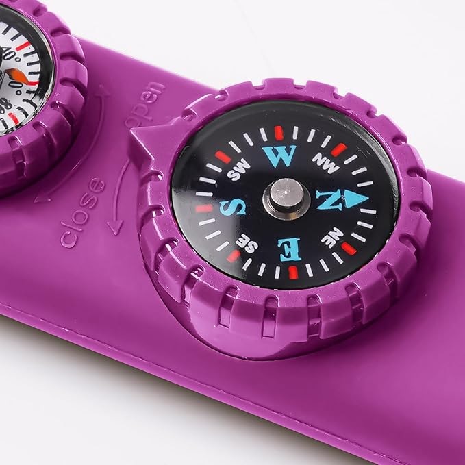 Multifunctional Survival Emergency Whistle for Kids with Compass Hiking Survival, Thermometer &