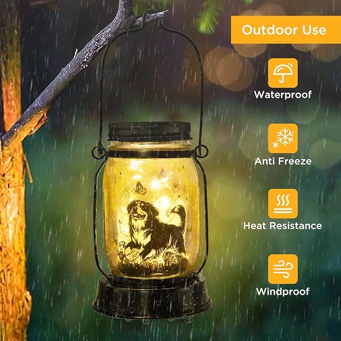 Bernese Mountain Dog Gifts for Women/Men Bernese Mountain Solar Lanterns Birthday Dog Lovers