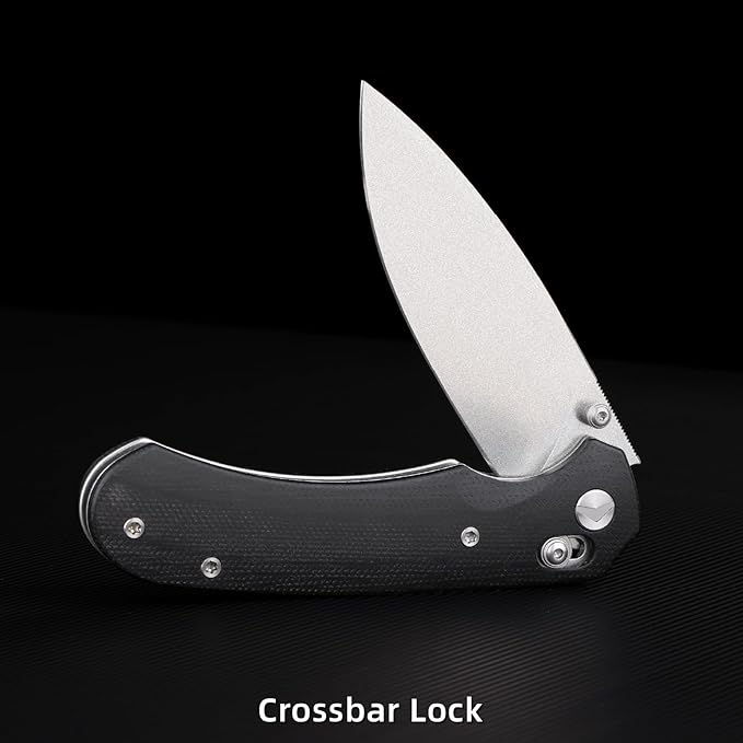 Folding Knife,Pocket Knife,3.31??154CM Blade,Erogonomic Canvas Micarta Handle,Survival Camping