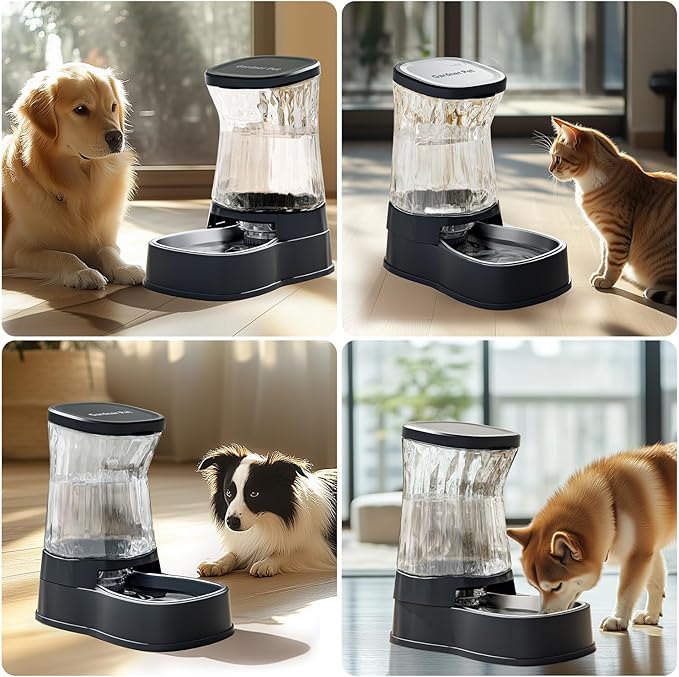 Gardner Pet Automatic Dog Water Dispenser Gravity Stainless Steel Water Waterer Feeder, 100%
