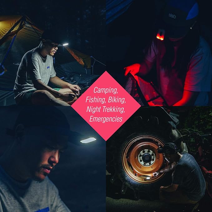 Claymore Capon 40B Tan Clip-On Cap Light ??USB-C Rechargeable 230LM LED Headlamp | 3 Light Modes