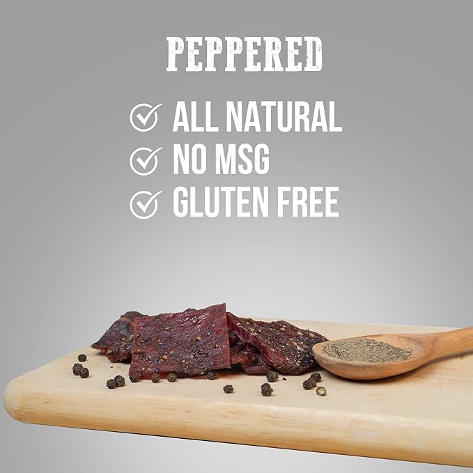 Wenzel's Farm Peppered Beef Jerky 10 oz. | Value Pack | Naturally Smoked | No MSG, Fillers