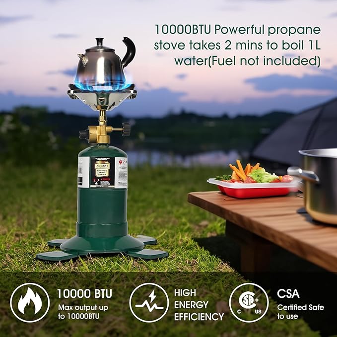 KOMAN Camping Propane Stove,Portable Camping Stove, Backpacking Stove Propane Camping