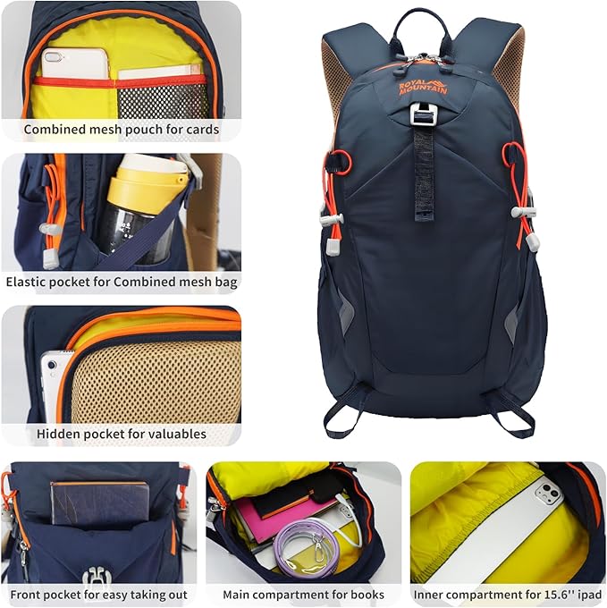 Small Hiking Backpack, 20L Lightweight Travel Backpacks For Men Women, Water Resistant Outdoor Day