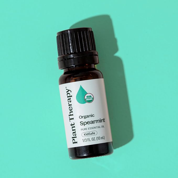Plant Therapy USDA Certified Organic Spearmint Essential Oil 10 mL (1/3 oz) 100% Pure, Undiluted