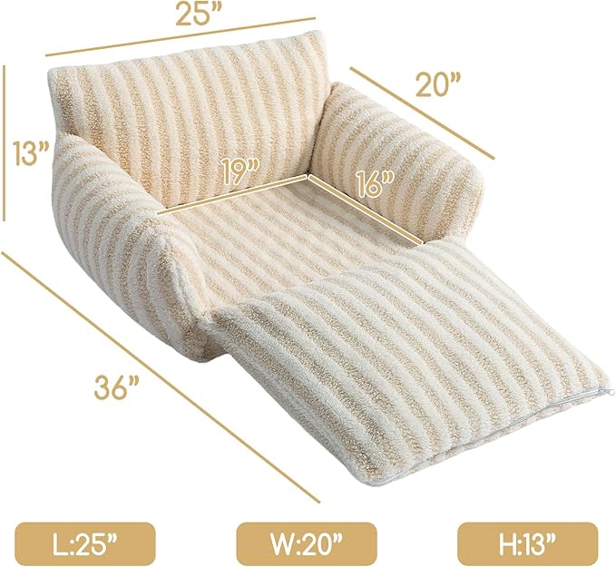 Hollypet Cat Bed Fluffy Plush Mutifuctional Double-Layer Soft Pet Couch Orthopedic Sofa Nest Beds